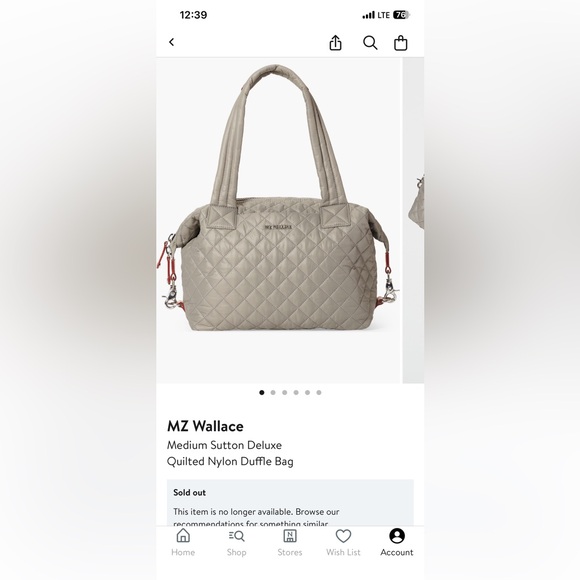 MZ Wallace Quilted Crossbody Medium Sutton Deluxe Bag in Graphite - Picture 9 of 9